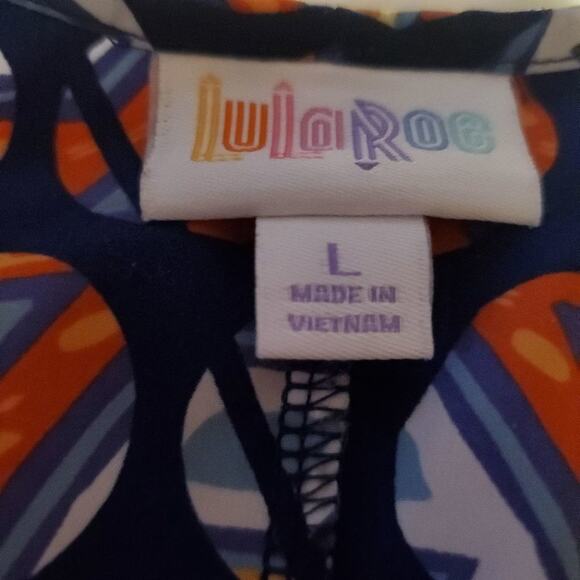 Lularoe large women's geometric lindsey cardigan - Picture 5 of 7